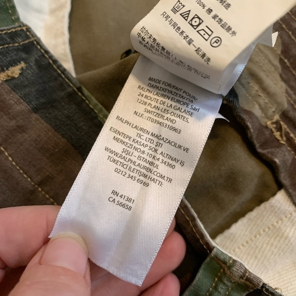 Polo Ralph Lauren Men's Camouflage Cargo Pants | Drawstring Cuffs | Size 34x30 - Picture 6 of 9